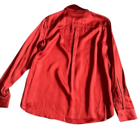 French Connection Satin Button Up Shirt - Picture 7 of 8